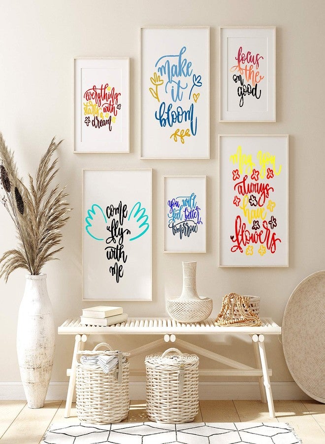 Zonon 15 Pieces Inspirational Quote Stencils Kit - Reusable Template for Painting Wood Wall Home Decoration - Image 5